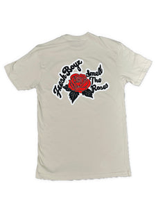 Smell The Roses t-shirt (tan)