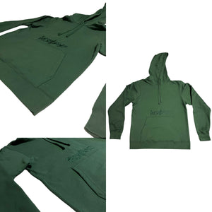 (Green on Green) Fleece Pullover Hoodie Sweater