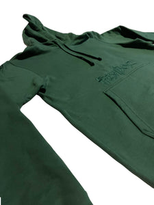 (Green on Green) Fleece Pullover Hoodie Sweater